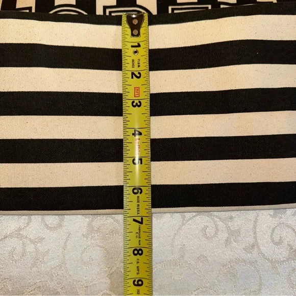 Victoria's Secret Black and White Striped Tote Set NWT - Picture 11 of 15